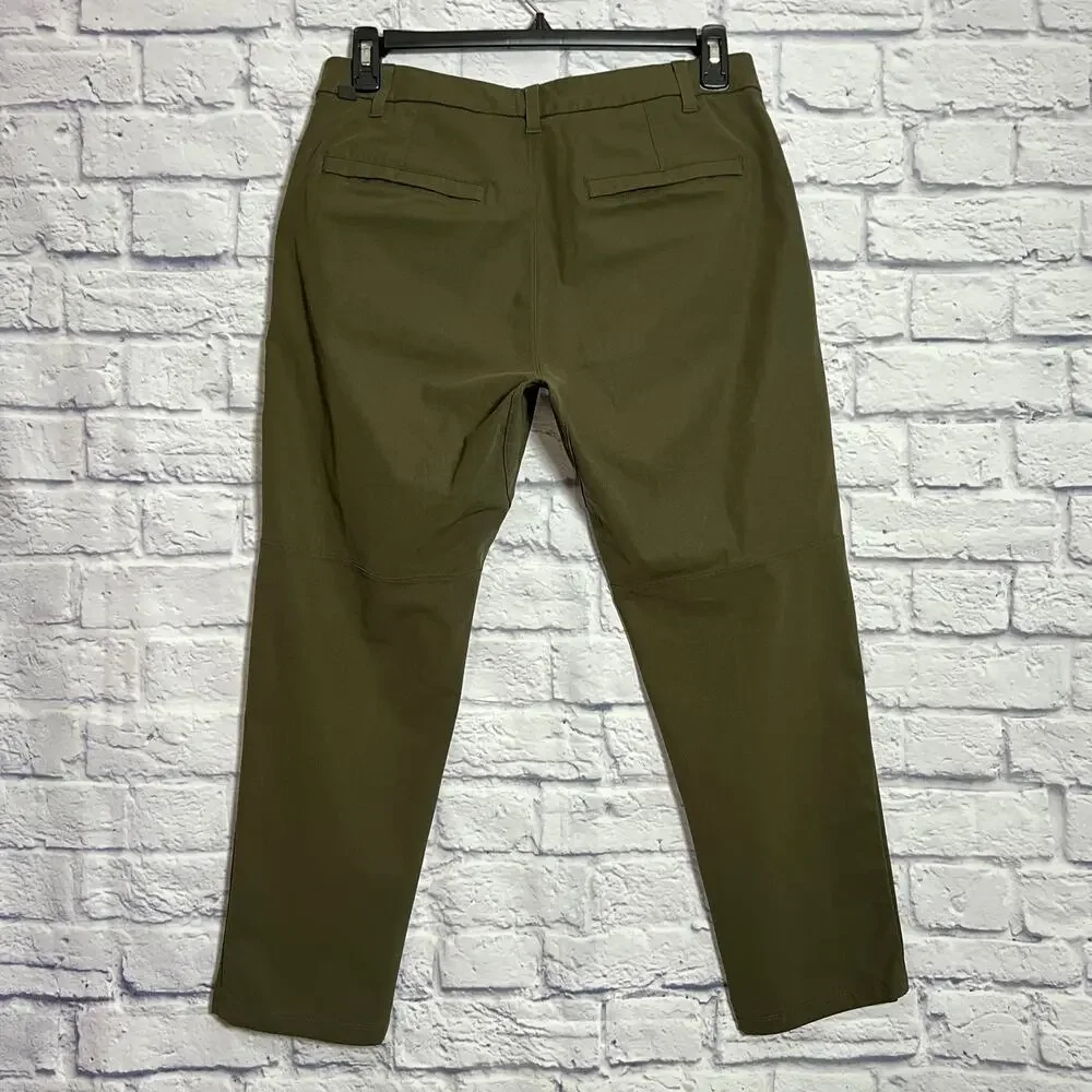 Lululemon Commission Pant MENS 33x26 SHORT Olive Green ABC Chino RUNS SMALL